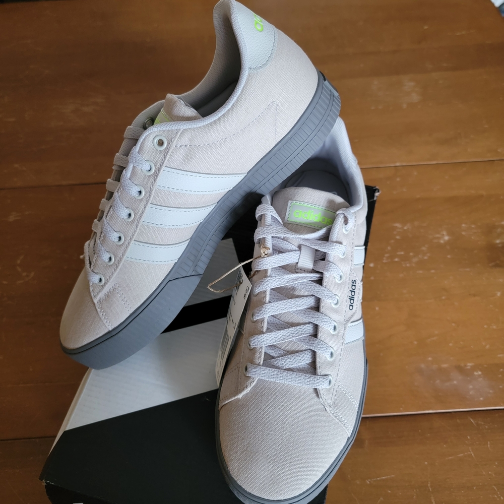 Adidas Daily 3.0 Gray/Lemon Mens Size 9 NWT - Picture 7 of 12